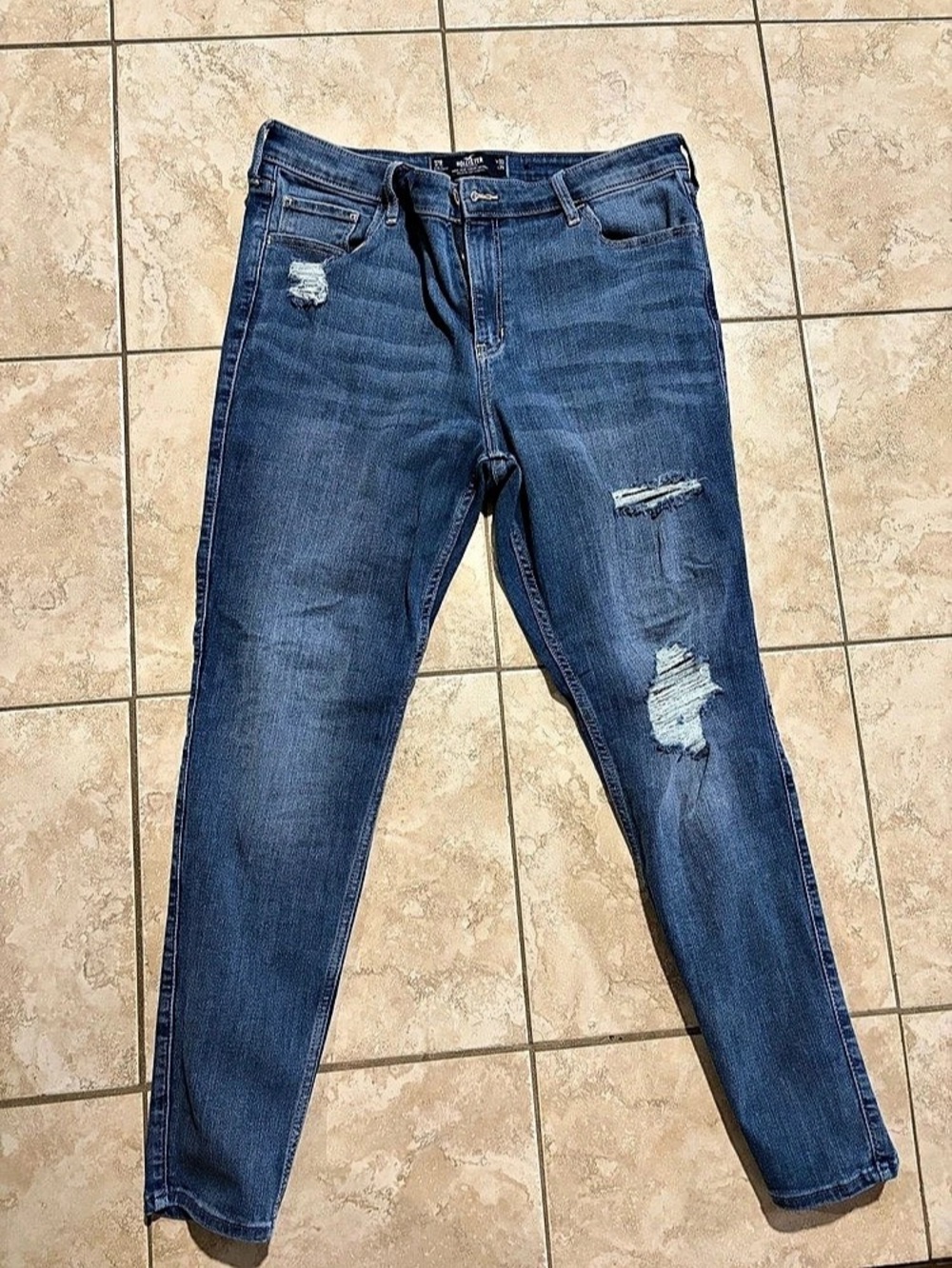 Hollister High-Rise Super Skinny Jeans Blue